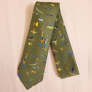 Salvatore Ferragamo Green Silk Blend Tie